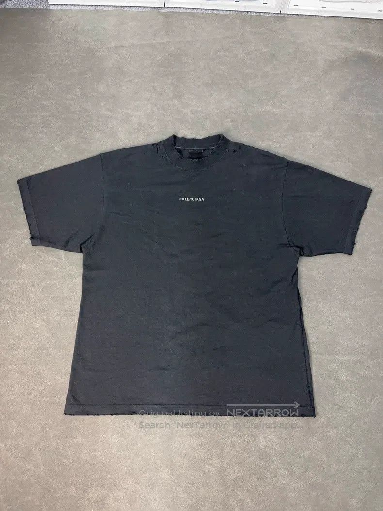 Balenciaga Balenciaga Logo Crystal Short Sleeve T-Shirt Size US M / EU 48-50 / 2 - 1 Thumbnail