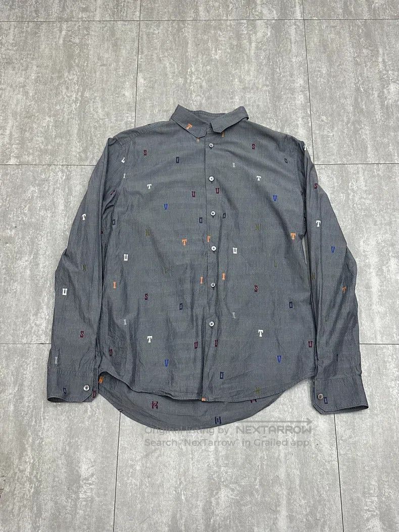 Louis Vuitton Louis Vuitton Letter Print Long Sleeve Shirt Size US XL / EU 56 / 4 - 1 Thumbnail