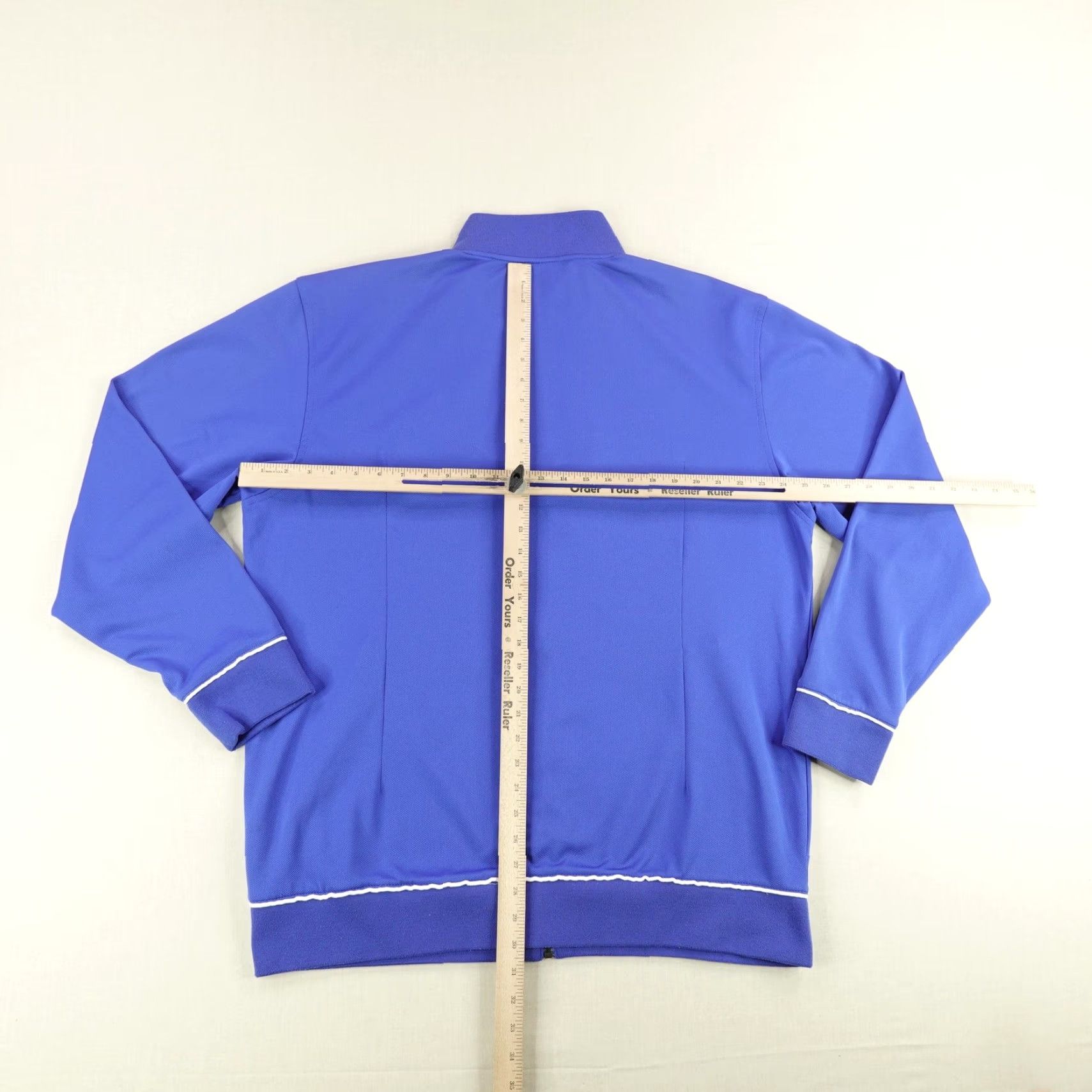 Nike VINTAGE Nike Jacket Mens XL Blue Team Track Coat Full Zip Up Swoosh Athletic Y2K Size US XL / EU 56 / 4 - 5 Thumbnail