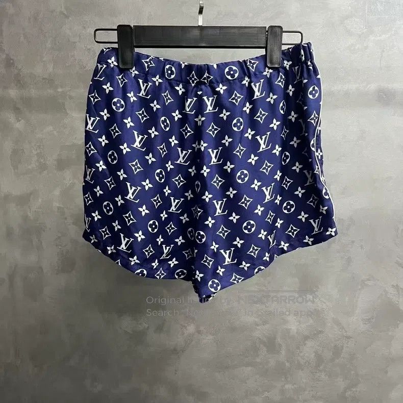 Louis Vuitton Louis Vuitton Blue pajama style pajama shorts Size 35" - 4 Thumbnail