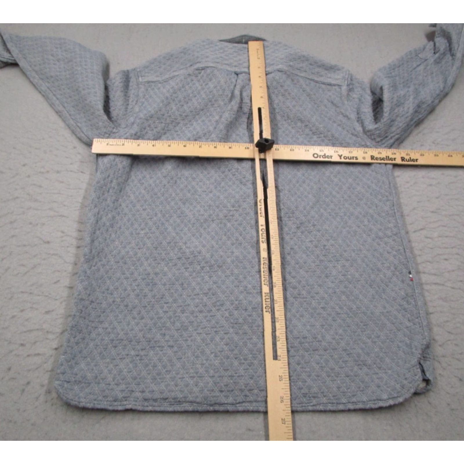 Lacoste Lacoste Live Shirt Mens 42 Blue Button Up Long Sleeve Diamond Quilted Crocodile Size US XL / EU 56 / 4 - 7 Thumbnail