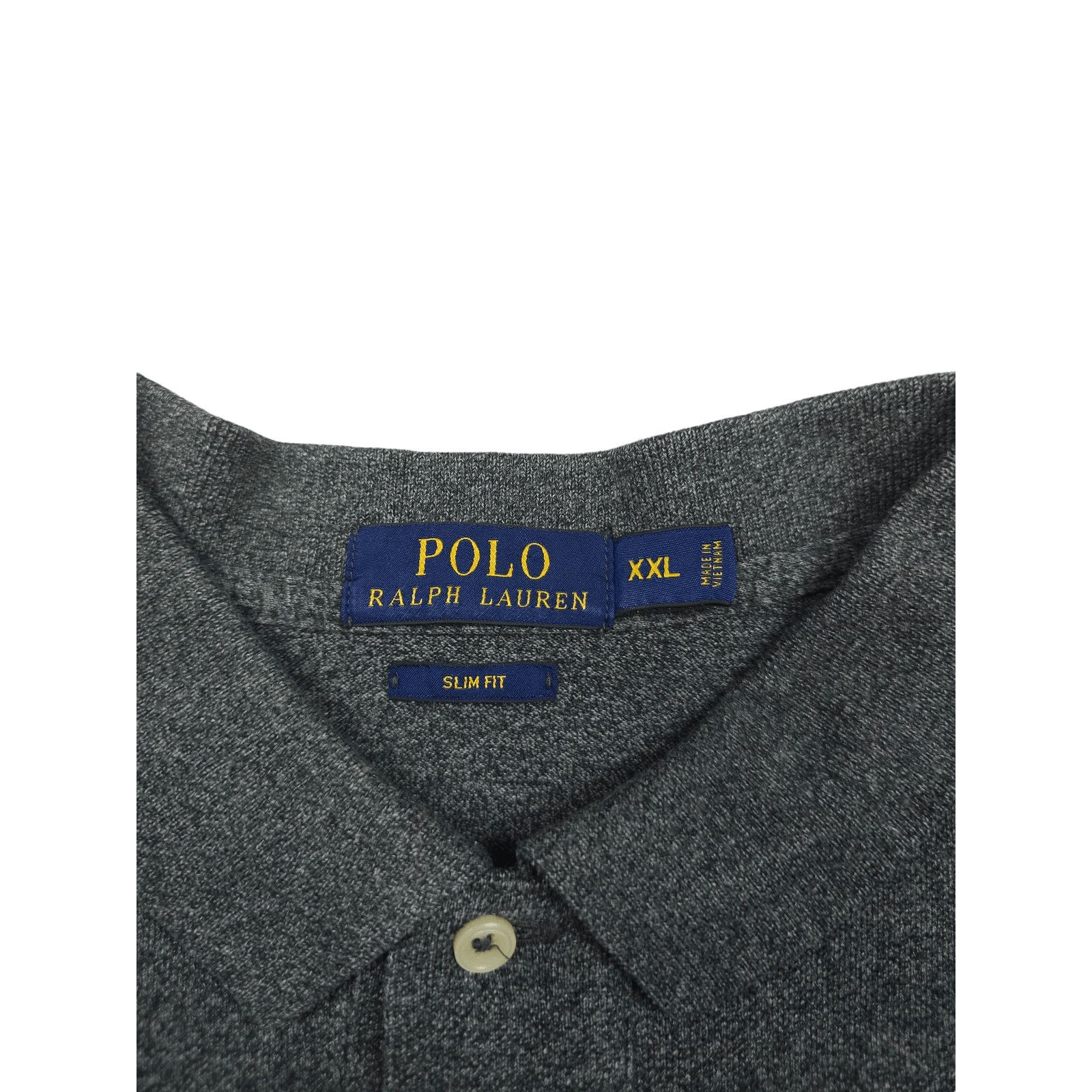 Polo Ralph Lauren × Vintage 💎 Size XXL Slim Fit Gray Polo Shirt T-shirt Tee y2k 00s 90s Size US XXL / EU 58 / 5 - 5 Thumbnail