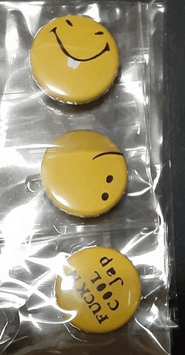 Kapital KAPITAL Rain Smile Tin Badge Set of 3 Size ONE SIZE - 2 Thumbnail