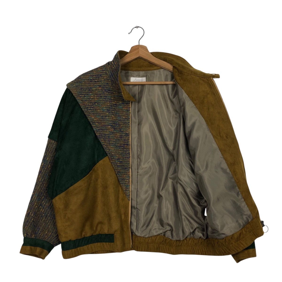 Japanese Brand 📌Vintage Bomber Jacket Patchwork Lunna Issey Miyake Size US M / EU 48-50 / 2 - 12 Thumbnail