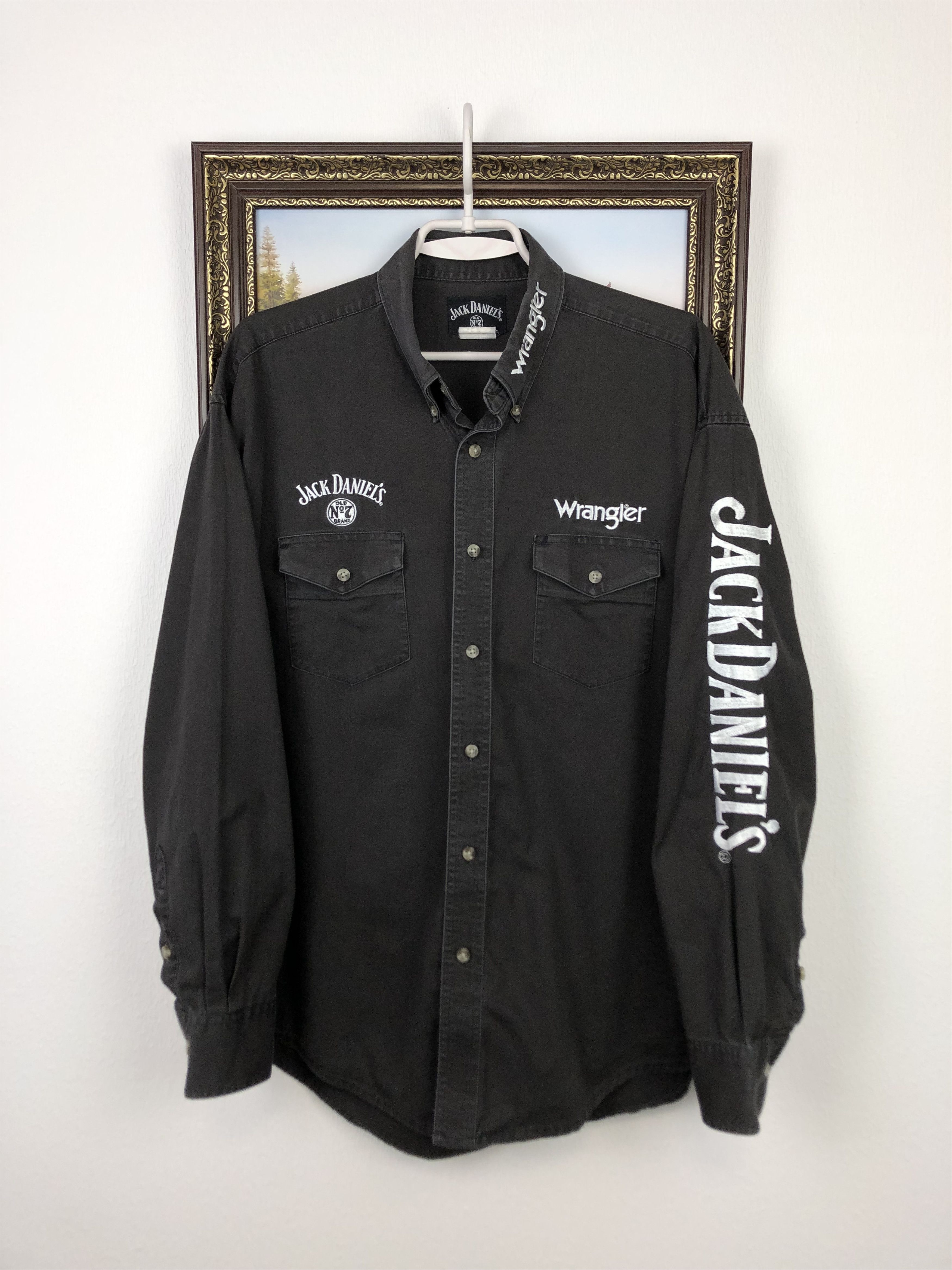 Vintage Wrangler Jack Daniels Old Shirt Whiskey Jersey