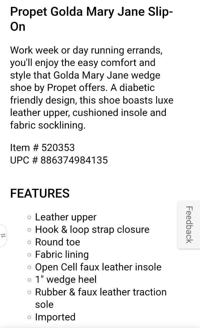 Proper Cloth Propet Golda Mary Jane Size 9.5M Size US 9.5 / IT 39.5 - 7 Thumbnail