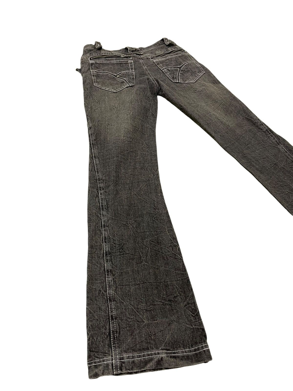 Japanese Brand Flare Jeans Shinehill Faded Distress Low Rise Boot Cut 1🟦4 Size US 30 / EU 46 - 12 Thumbnail