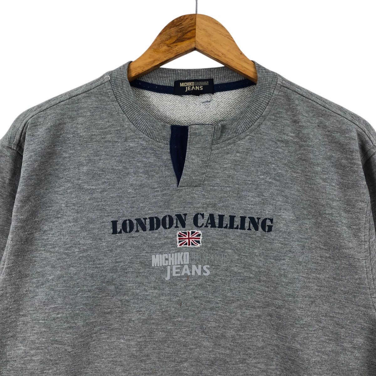 Japanese Brand × Michiko Koshino London × Vintage Vintage MICHIKO LONDON Jeans Sweatshirt Big Logo Crewneck Size US L / EU 52-54 / 3 - 2 Thumbnail