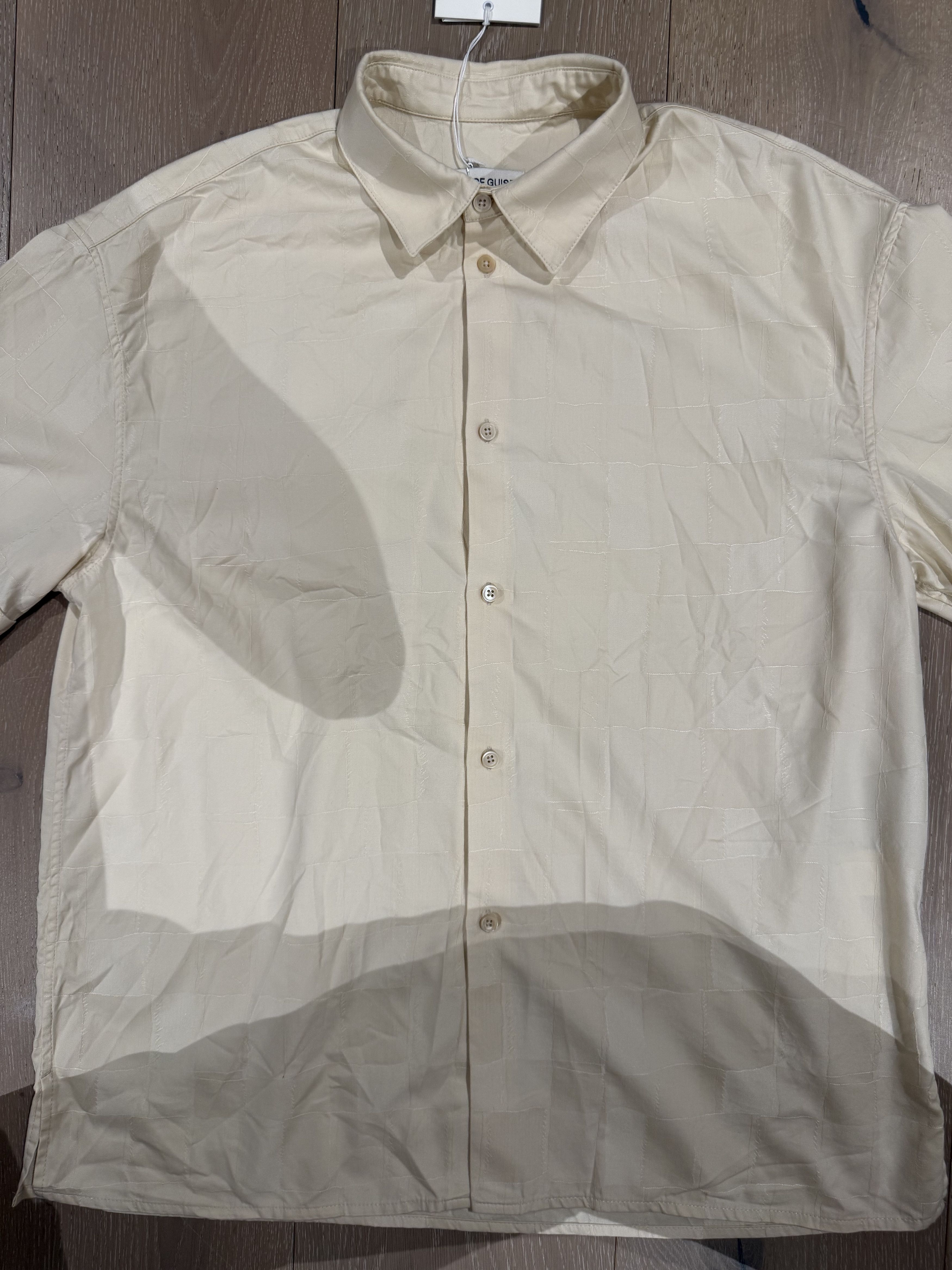 A Kind Of Guise 💚 SS24 A Kind Of Guise Elio Shirt Cubed Ivory Medium NEW Size US M / EU 48-50 / 2 - 9 Thumbnail