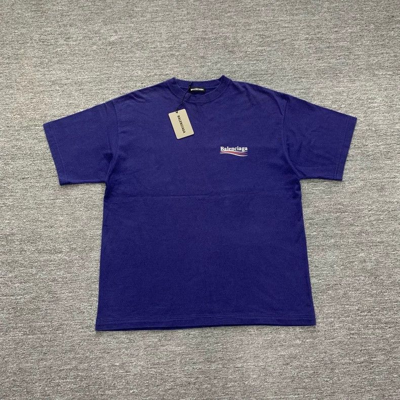 Balenciaga Balenciaga Blue Wave Coke Short Sleeves Size US S / EU 44-46 / 1 - 1 Thumbnail