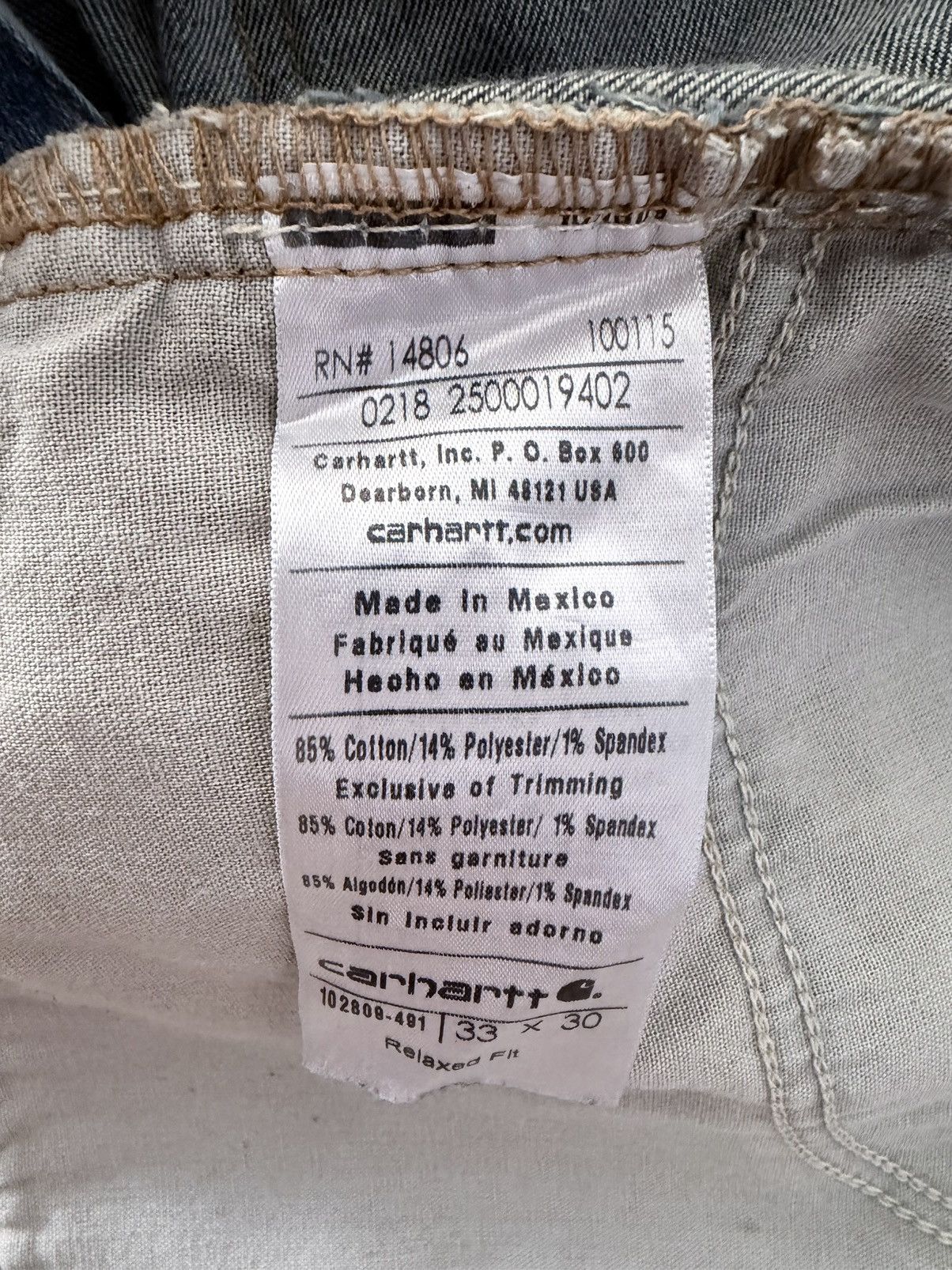 Carhartt Carhartt Rugged Flex 102808 Relaxed Fit Denim Jeans 33x30 Size US 33 - 9 Thumbnail