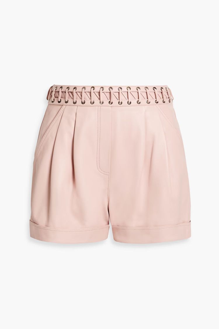 Balmain o1y0625 Leather Short in Light Pink Size 26" / US 2 / IT 38 - 1 Thumbnail