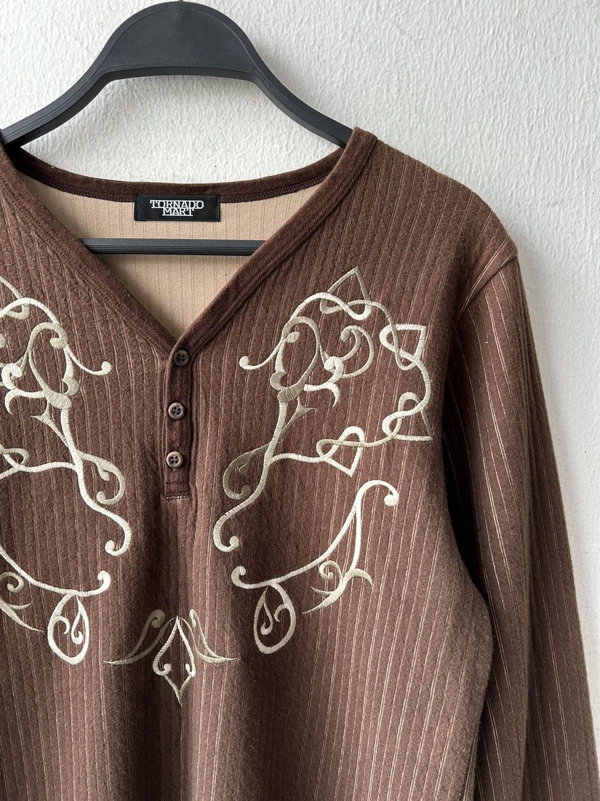 Tornado Mart Tornado Mart Tattoo Brown Long Sleeve Size US XS / EU 42 / 0 - 8 Thumbnail