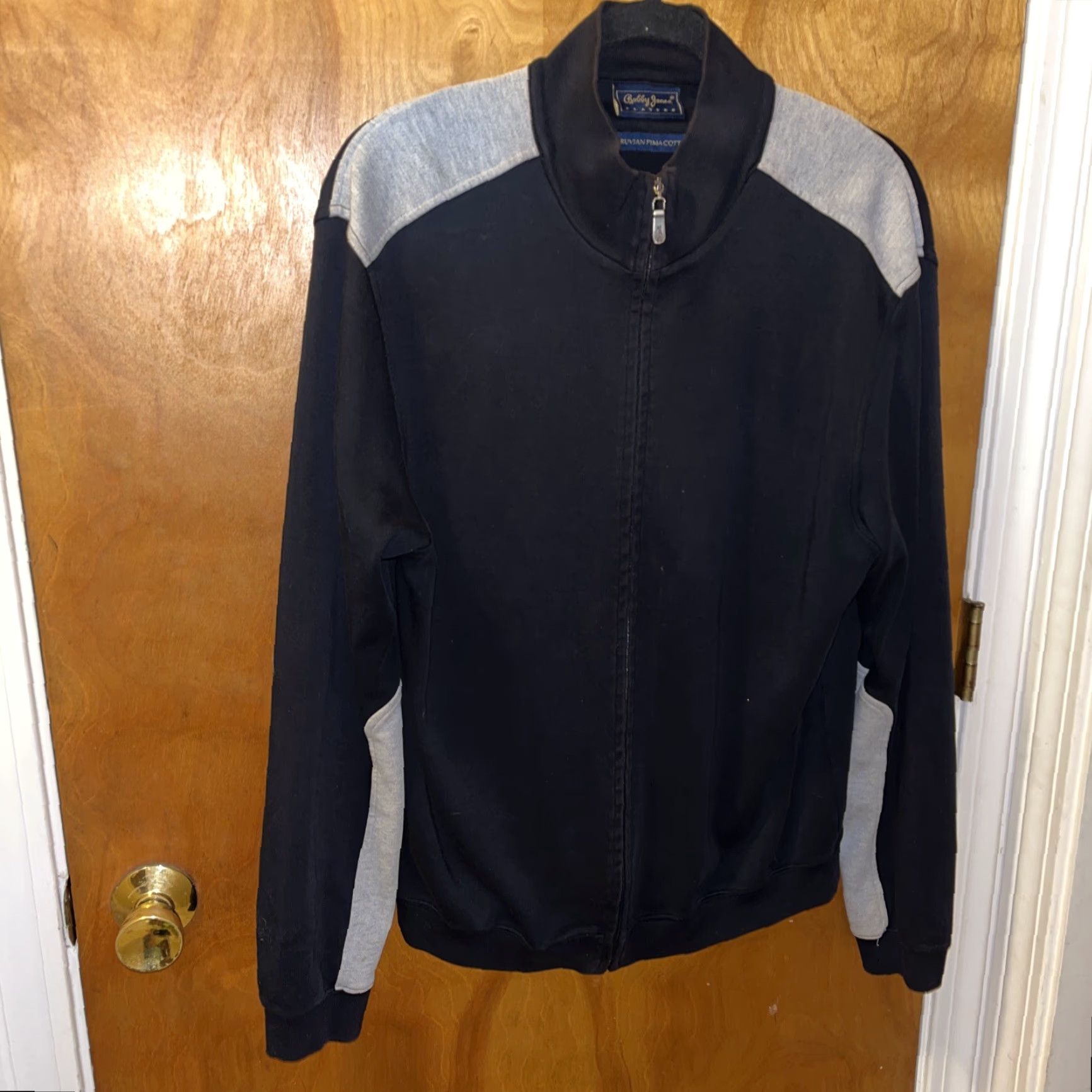Vintage VINTAGE Bobby Jones Men’s Tracksuit Set Medium Black Peruvian Pima Cotton Zip Casual Activewear Size 40R - 2 Thumbnail