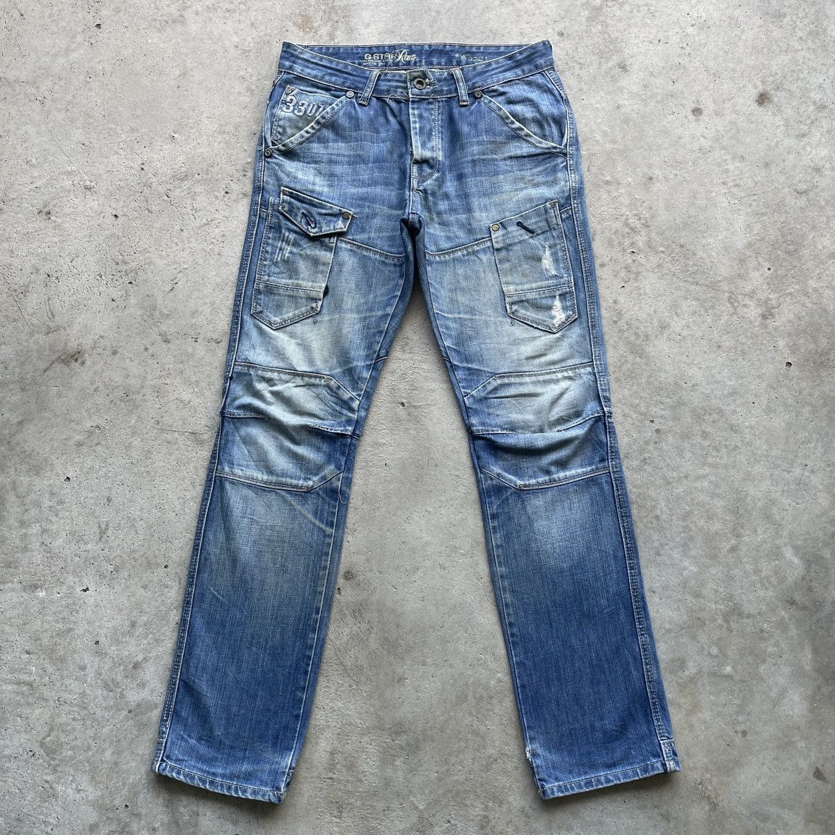 G-Star Rare🔥Vintage G-Star Raw Double Knee Denim Jeans Pants Faded Size US 32 / EU 48 - 1 Thumbnail
