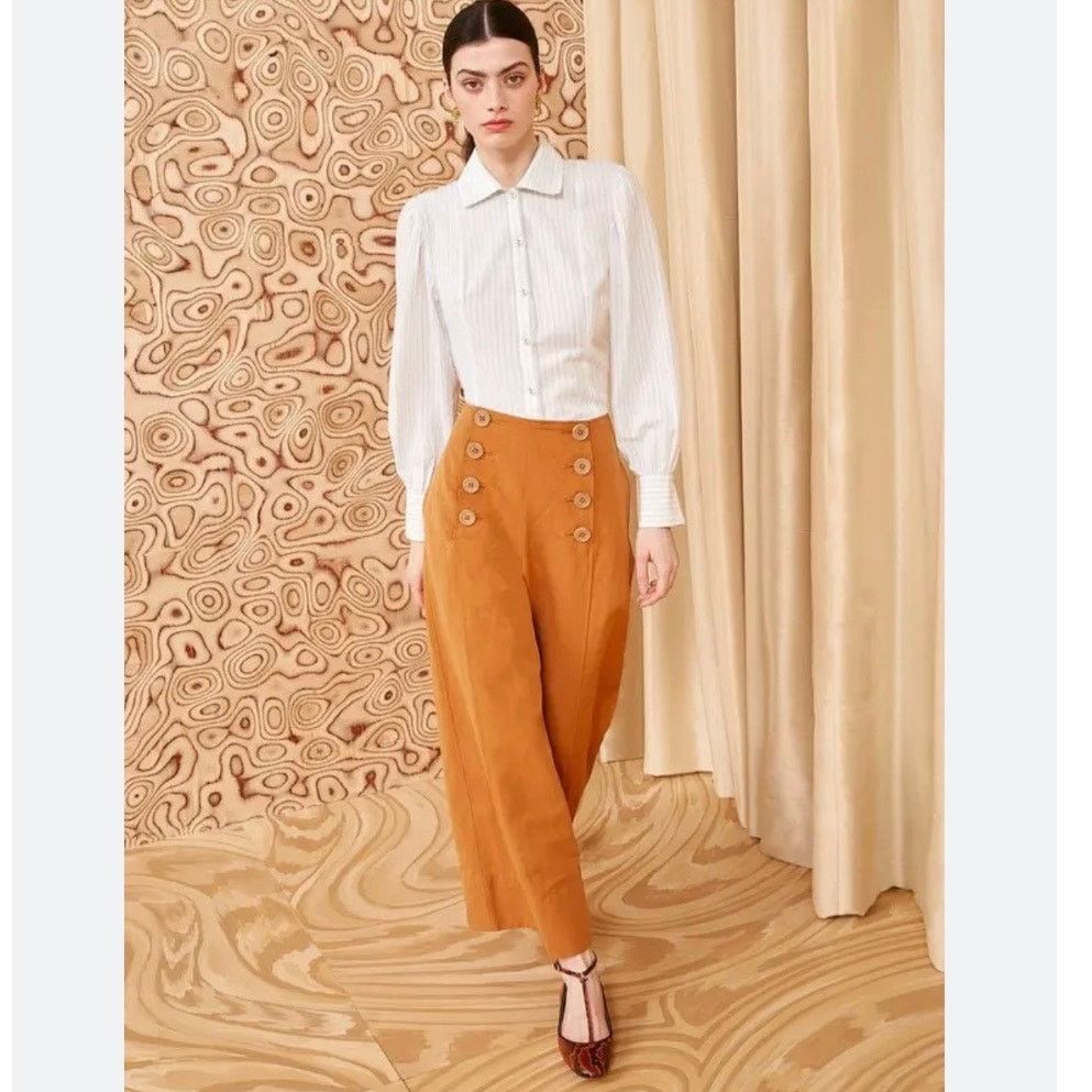 Ulla Johnson Ulla Johnson Polina wide flared pants cotton linen silk Size 26" / US 2 / IT 38 - 3 Thumbnail