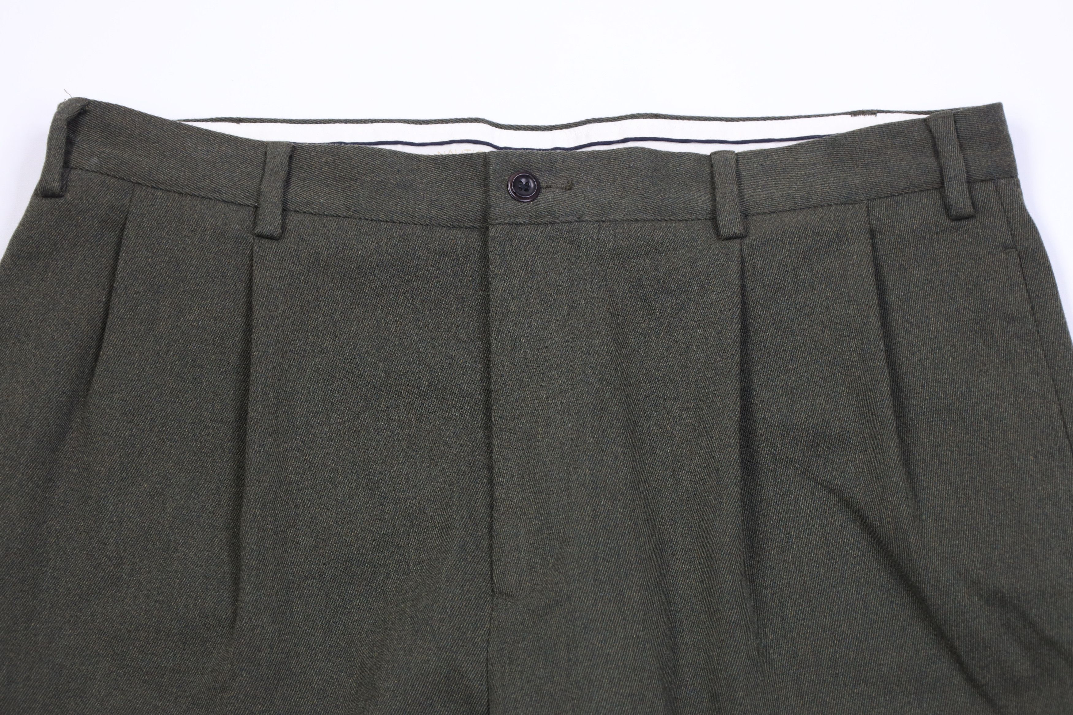 Nautica Vintage 90s Nautica Wide Leg Ribbed Whipcord Chino Pants Size US 38 / EU 54 - 2 Thumbnail