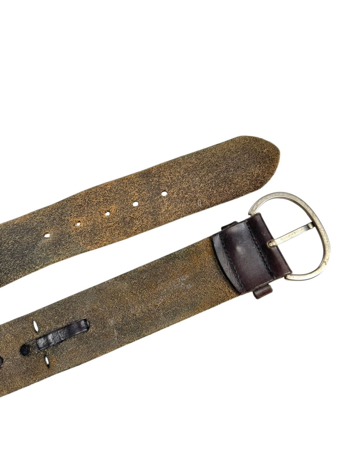 Japanese Brand Vintage Leather belt Avantgarde Kmrii Number Nine style Size ONE SIZE - 6 Thumbnail
