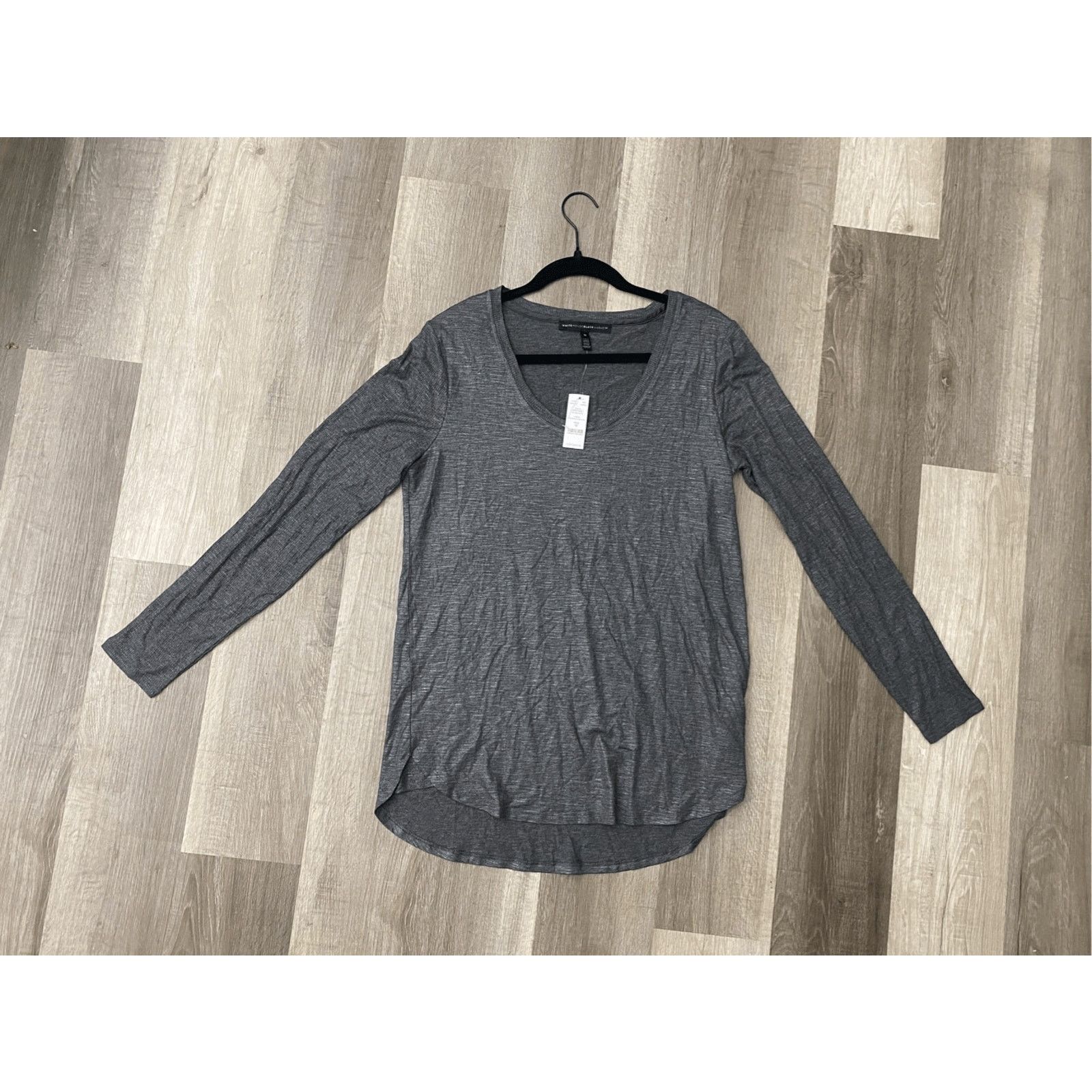 White House Black Market WHBM NWT Long Sleeve Legging Tee Gray Sz Medium, MP $66 Size M / US 6-8 / IT 42-44 - 1 Thumbnail