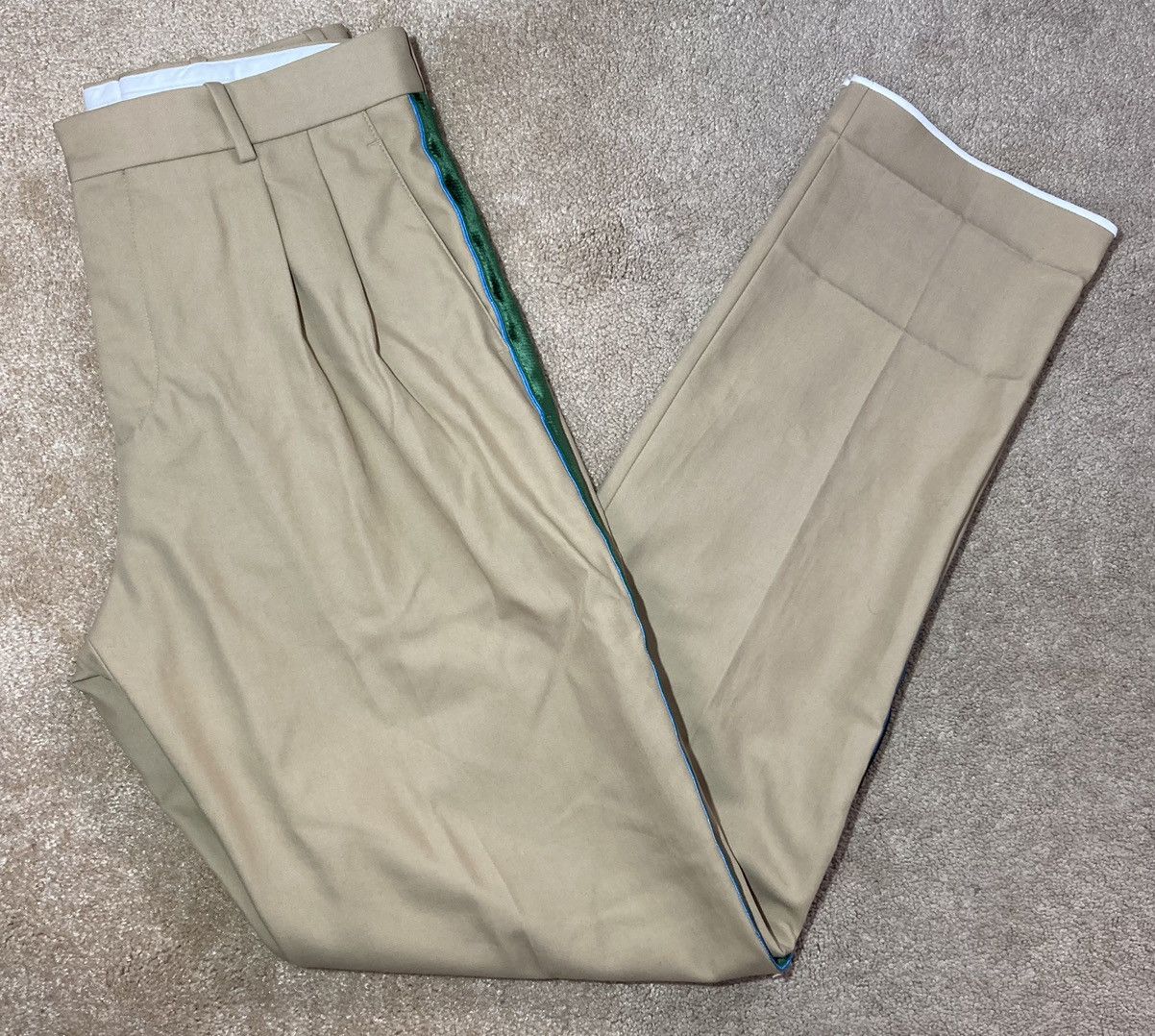 Calvin Klein 205W39NYC FW18 Calvin Klein 205W39NYC Raf Simons Khaki Side Stripe 46 Size US 30 / EU 46 - 1 Thumbnail