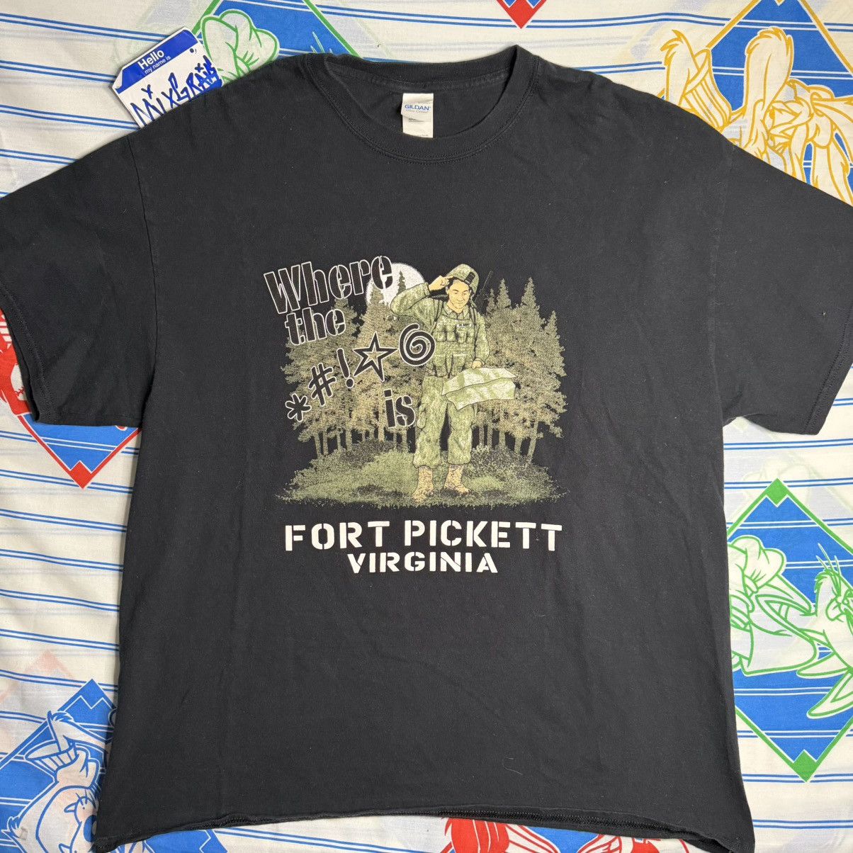 Other Y2k Where the *#!% is FORT PICKETT VIRGINIA" Size US XL / EU 56 / 4 - 1 Thumbnail