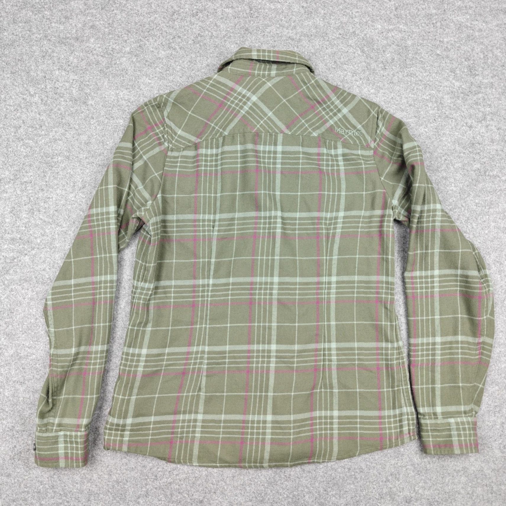 Marmot Marmot Shirt Womens Medium Green Plaid Flannel Button Front Long Sleeve Casual Size M / US 6-8 / IT 42-44 - 4 Thumbnail