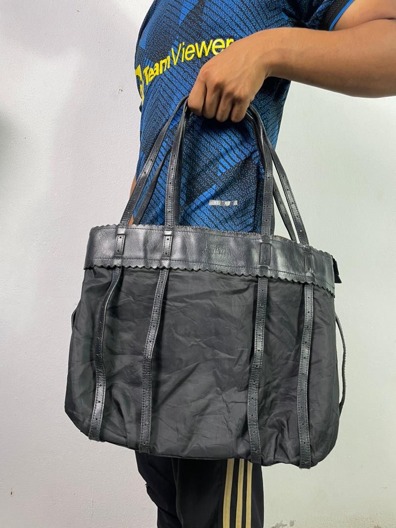 Jean Paul Gaultier Archive Jean Paul Gaultier Black Nylon + Leather Tote Bag Size ONE SIZE - 20 Thumbnail
