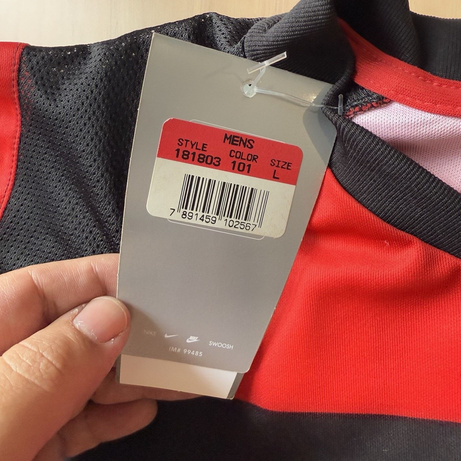 Nike × Vintage Vintage Flamengo Jersey Large Red Black Y2K Nike Sportswear Size US L / EU 52-54 / 3 - 6 Thumbnail