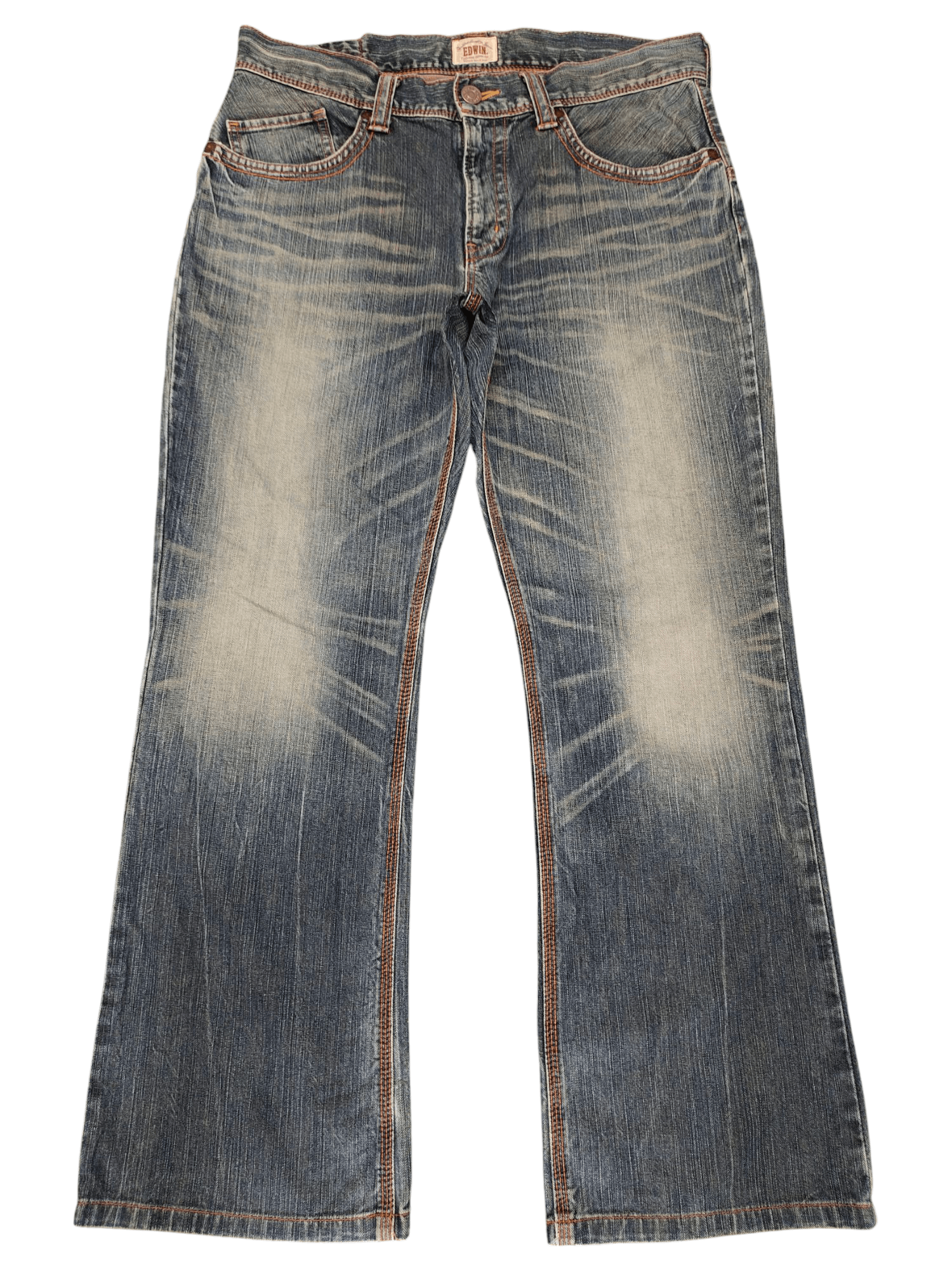 Kapital Vintage Edwin Buckle Back Distress Faded Clawmark Denim Jean Size US 36 / EU 52 - 2 Thumbnail