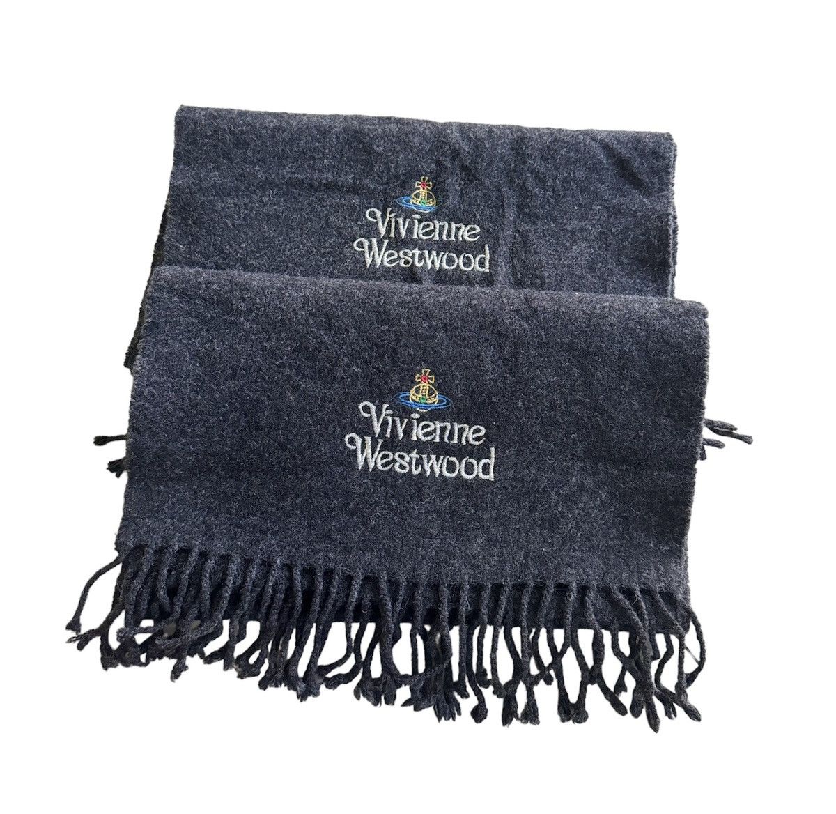 image of Vivienne Westwood Wool Scarf in Grey, Women's