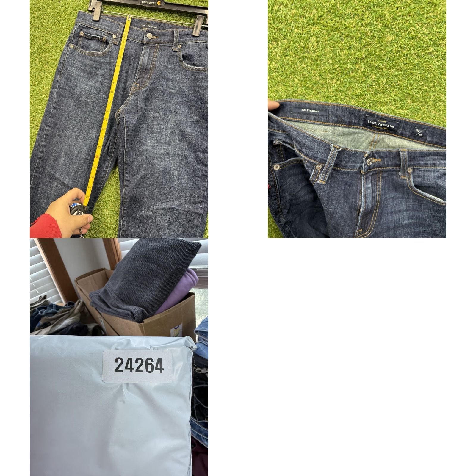 Lucky Brand Lucky Brand Jeans Mens 32X30 221 Original Straight USA Made Dark Blue Denim Slimming Pocket 5-Pocket Regular Fit Color Blue Mens Jeans Size US 32 / EU 48 - 8 Thumbnail