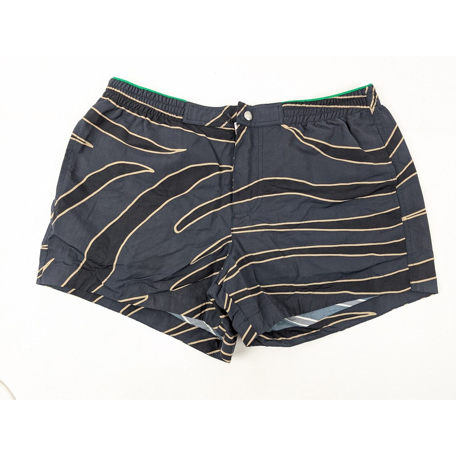 Bottega Veneta o1rshd1 Nylon Animal Print Boxer Short in Navy/Black/Sesame Size US 34 / EU 50 - 1 Thumbnail