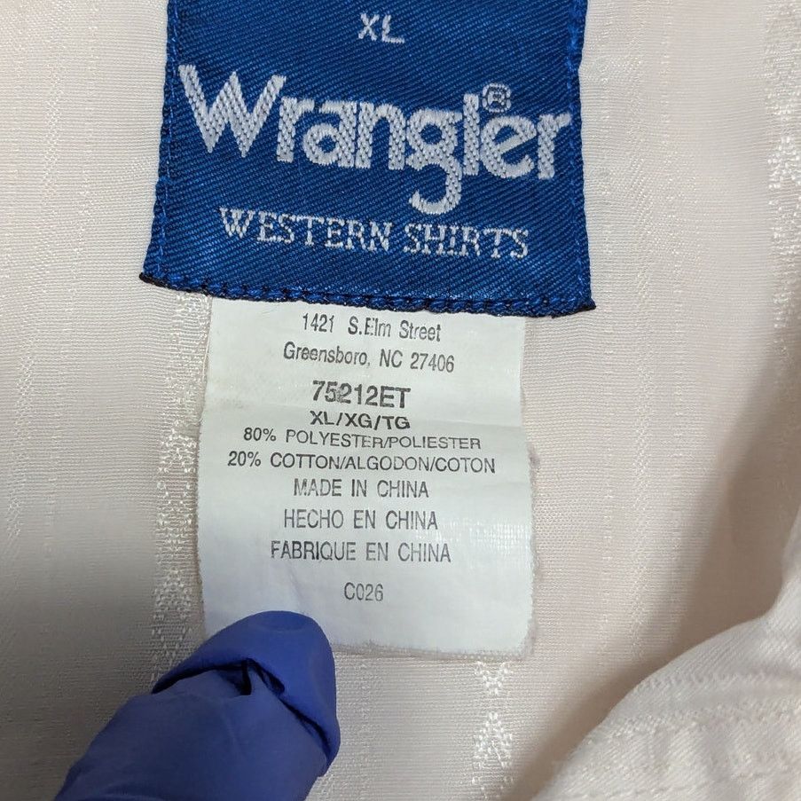 Wrangler Vintage Wrangler Pearl Snap Button Down Shirt Cream Western Size US XL / EU 56 / 4 - 3 Thumbnail