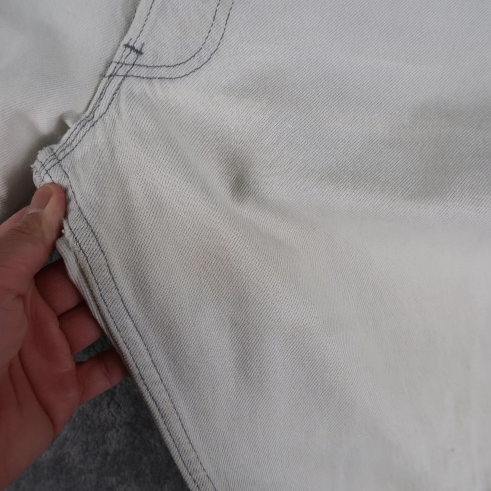 Vintage Levi's 501 Jeans 34x30 Regular Fit Straight Denim Light Gray Men 90s USA