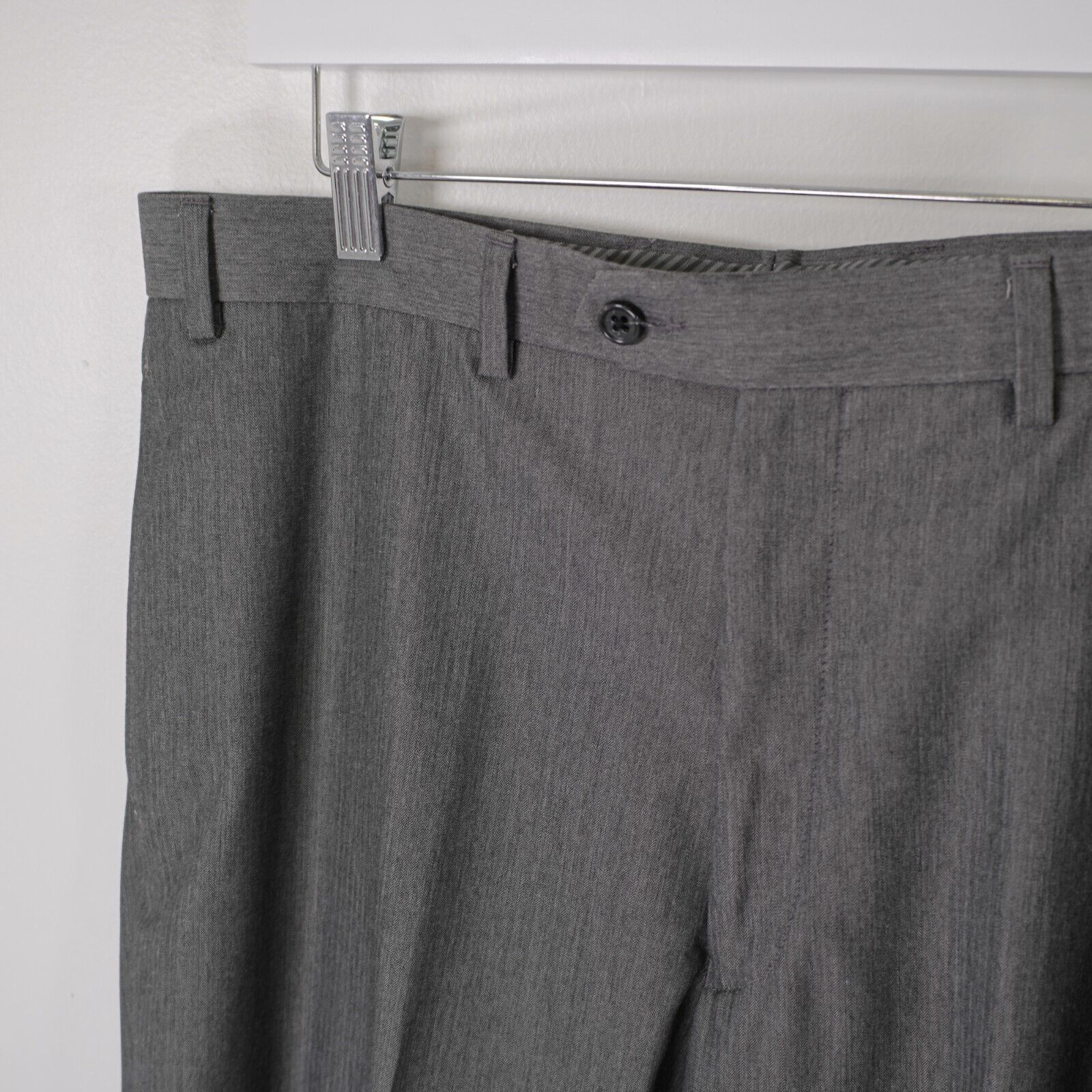 Joseph Abboud Joe Joseph Abboud Polyester Gray Herringbone 2 Button 2 Piec Size 42R - 14 Thumbnail