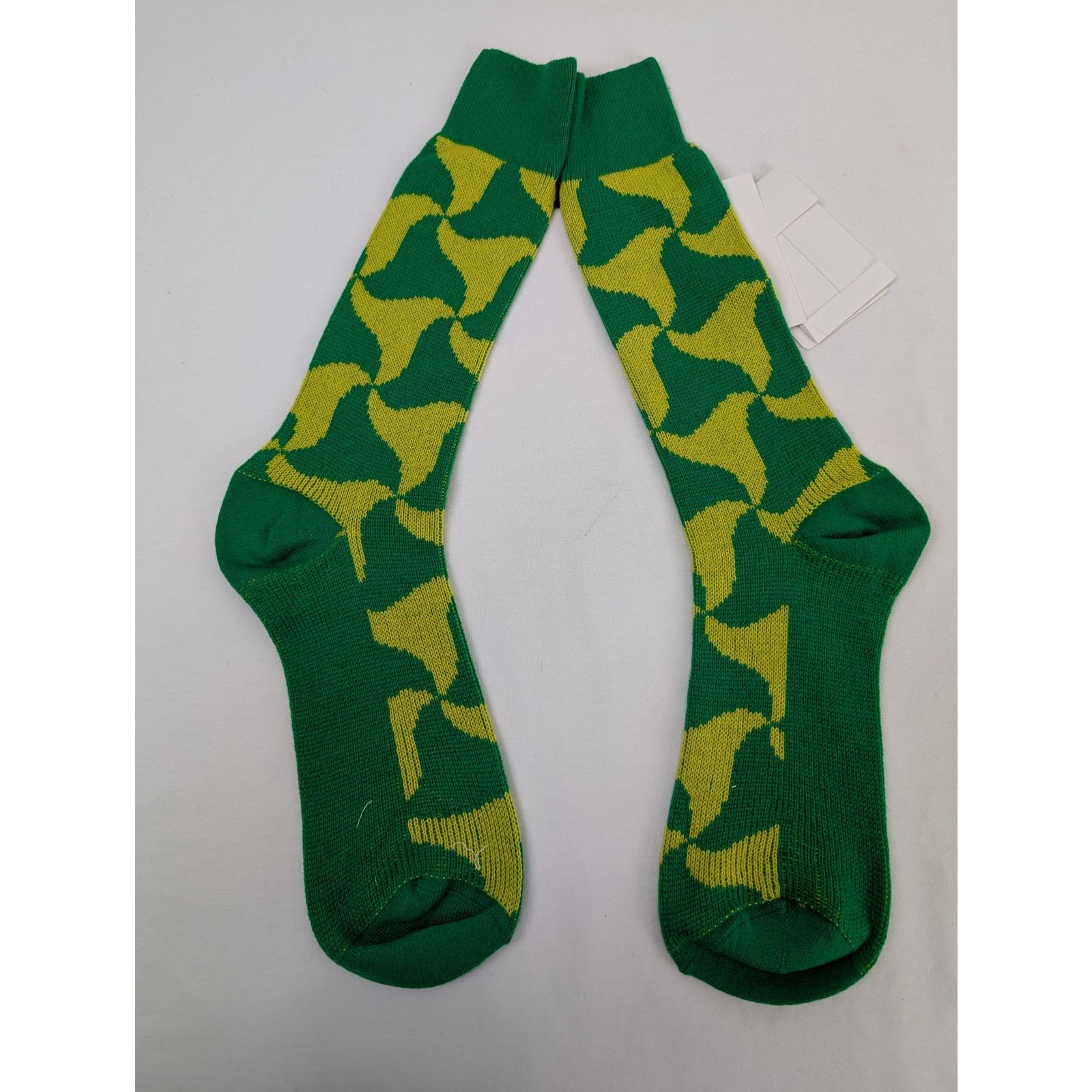 Bottega Veneta o1rshd1 Q:2/Size:M/Socks Cashmere Wavy Triangle Green/Yellow Size ONE SIZE - 4 Thumbnail