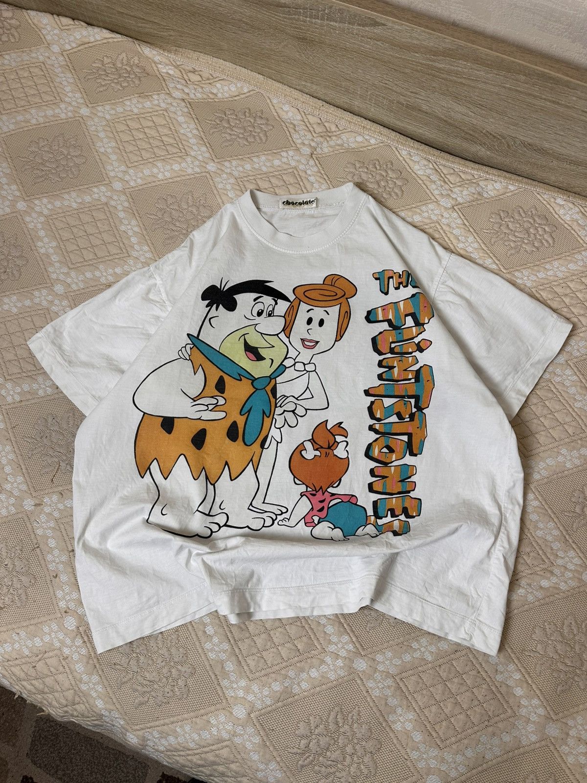 Cartoon Network 🔥 The Flintstones Family Cartoon Vintage Oversized T-Shirt Size US S / EU 44-46 / 1 - 3 Thumbnail