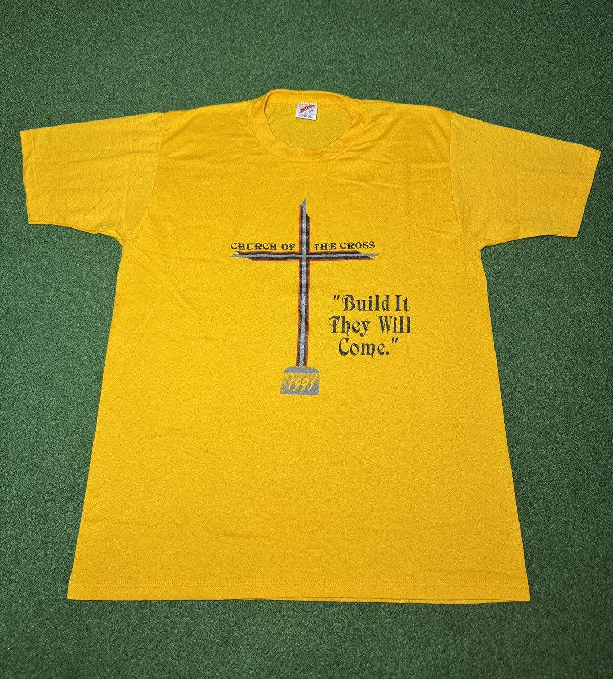 Vintage Church Of The Cross 90s Build And They Will Come L T Shirt Size US L / EU 52-54 / 3 - 1 Thumbnail