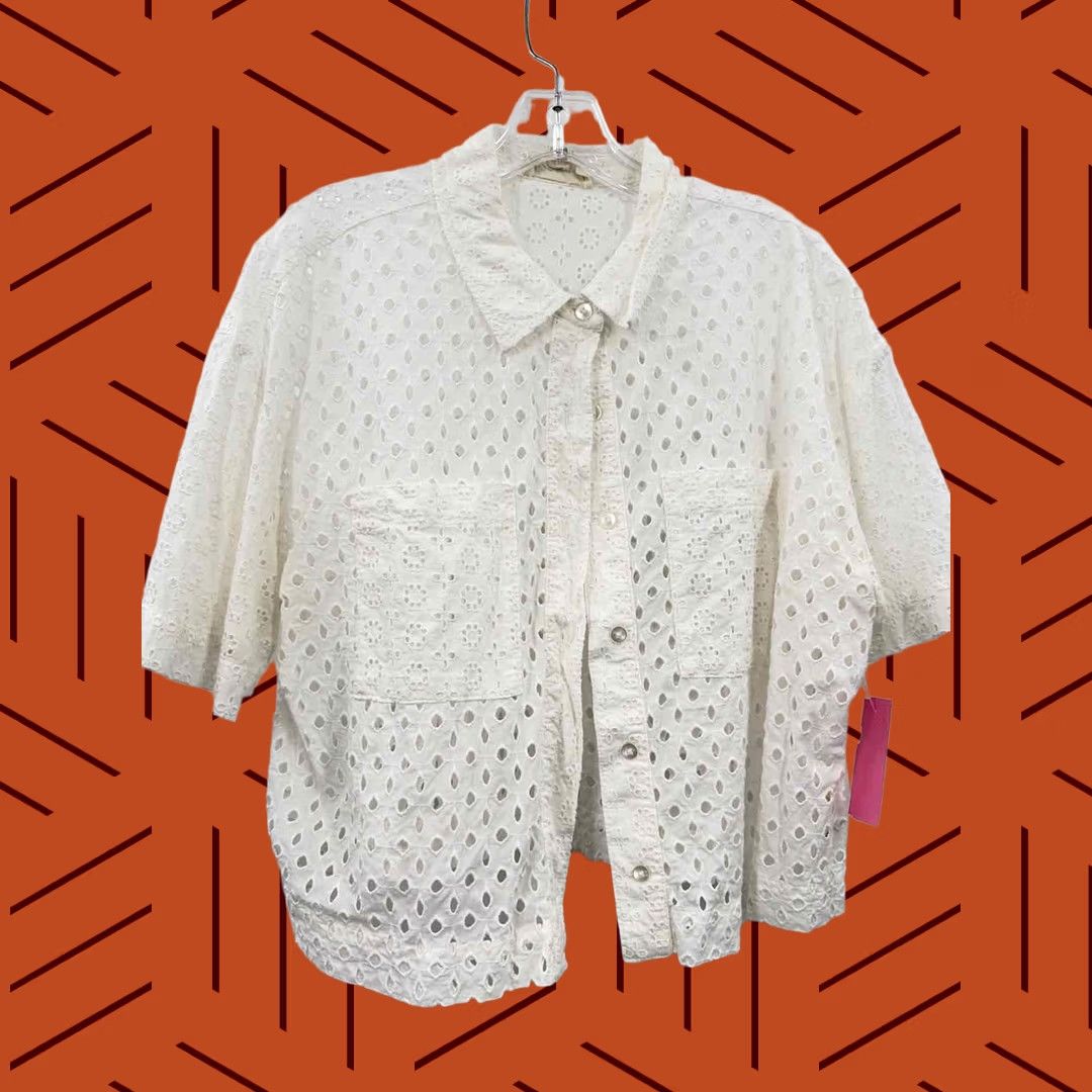 Vintage Pre-Owned Marled White Button Down XL Regular Shirt Mens Size XL / US 12-14 / IT 48-50 - 1 Thumbnail