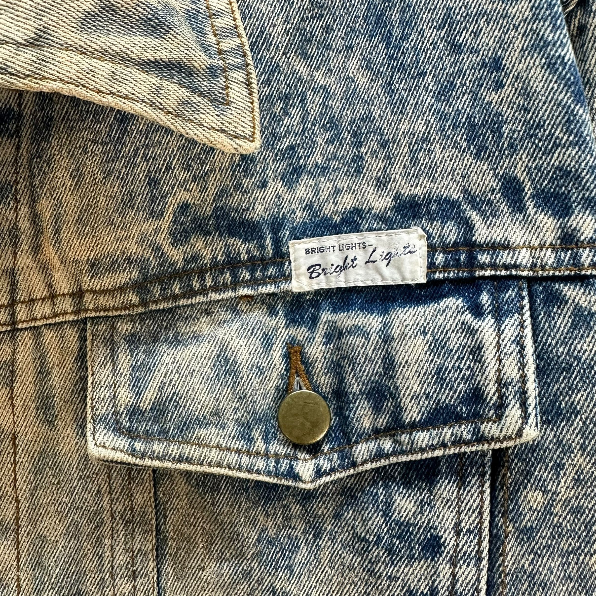 Vintage BRIGHT LIGHTS Washed Denim Jacket #A52-1203 Size US M / EU 48-50 / 2 - 3 Thumbnail