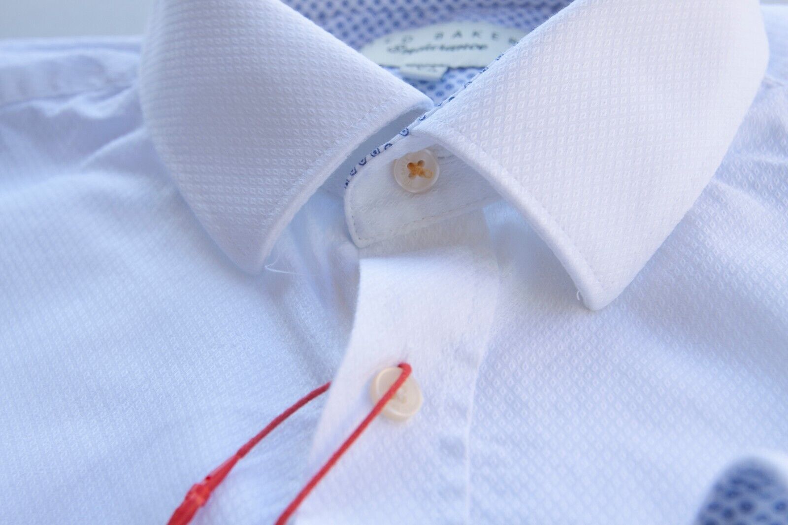 Ted Baker Ted Baker Etrigan Cotton Endurance Dress Shirt 34/35 White Size US L / EU 52-54 / 3 - 5 Thumbnail