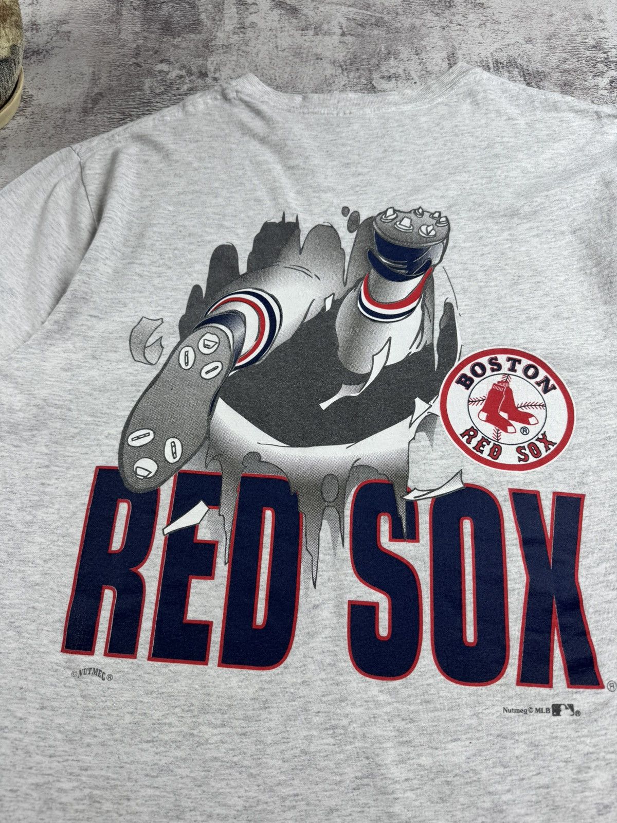 MLB Boston Red Sox Nutmeg Men’s XL Cotton Vintage Baseball MLB Jersey USA T Shirt Size US XL / EU 56 / 4 - 16 Thumbnail