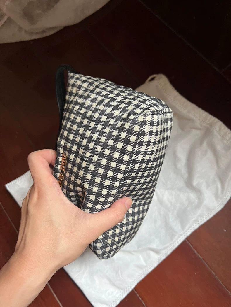 Prada Miumiu Checkered Bag Personal Use Sold As Is-2506 Size ONE SIZE - 6 Thumbnail