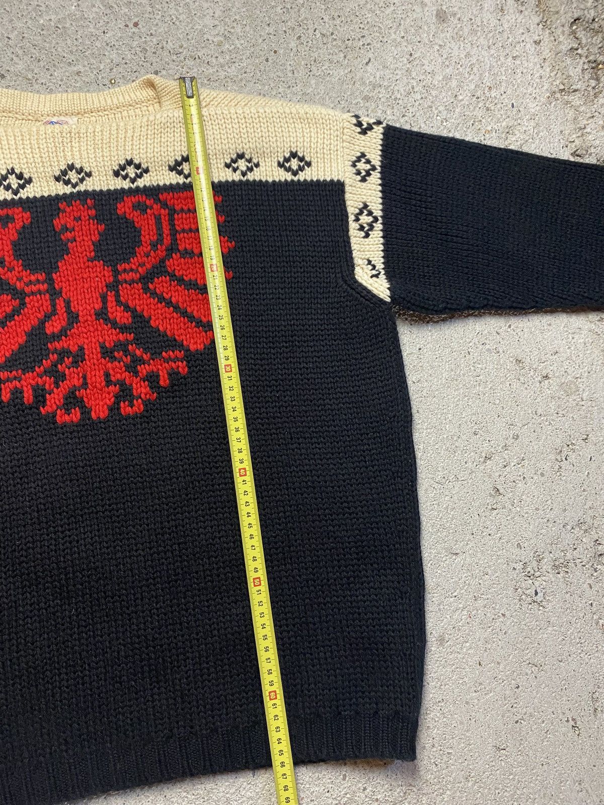 Folk Knitwear sweater folk made in austria eagle handmade wool Size US M / EU 48-50 / 2 - 12 Thumbnail