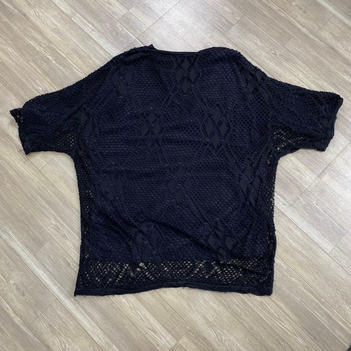 Y's Vintage Y’s Yohji Yamamoto Japan Knit Mesh Overlay T-Shirt Size US M / EU 48-50 / 2 - 16 Thumbnail