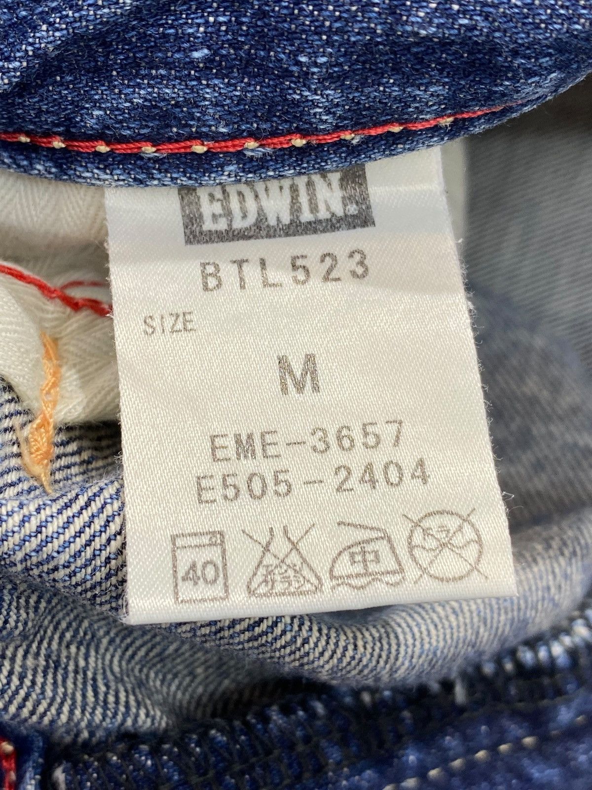 Edwin Edwin Faded Blue Wash Ripped Style Straight Cut Jeans Size US 32 / EU 48 - 13 Thumbnail