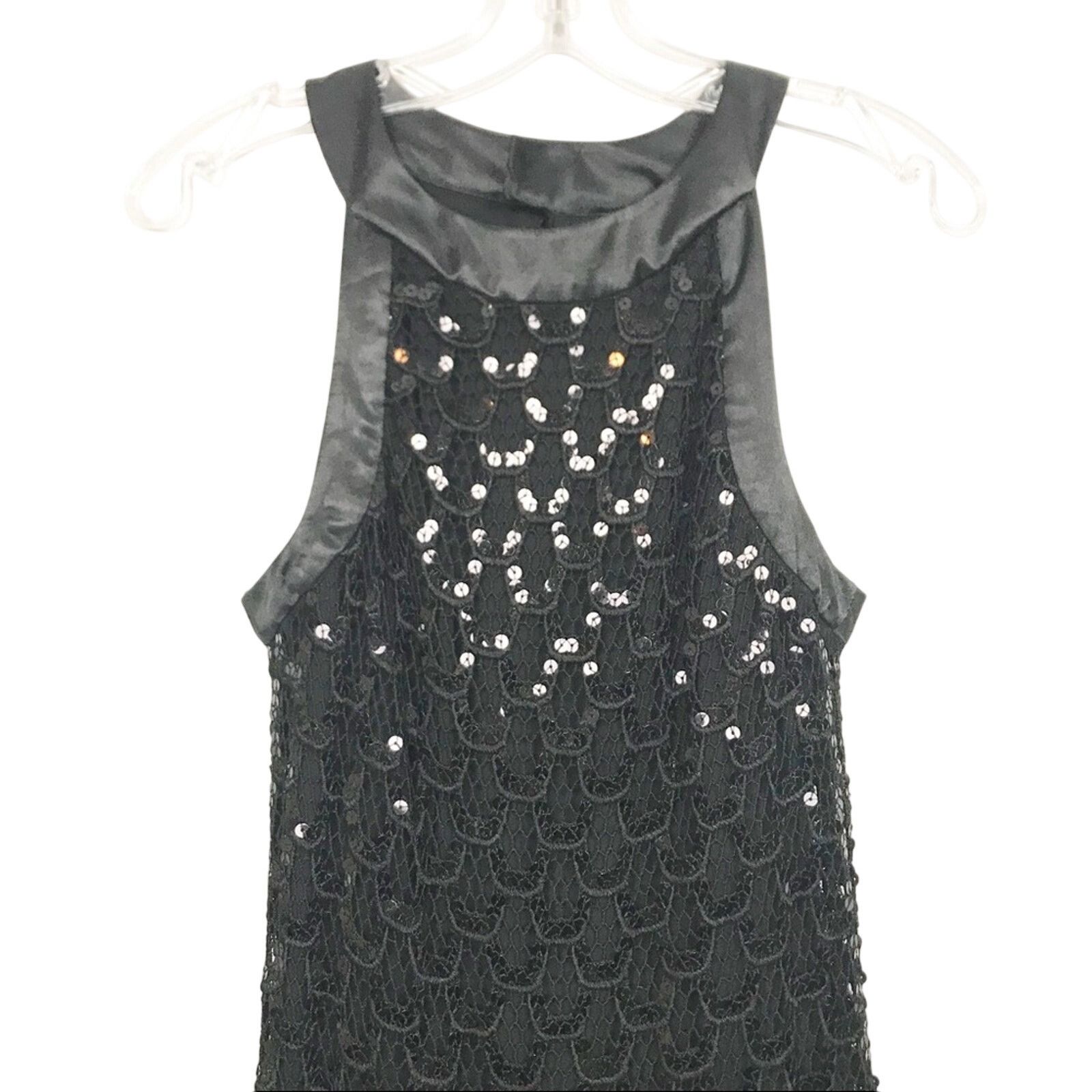 Other Eliza J Black Sequin Scaly Sleeveless Dress Sz 6 Size M / US 6-8 / IT 42-44 - 2 Thumbnail