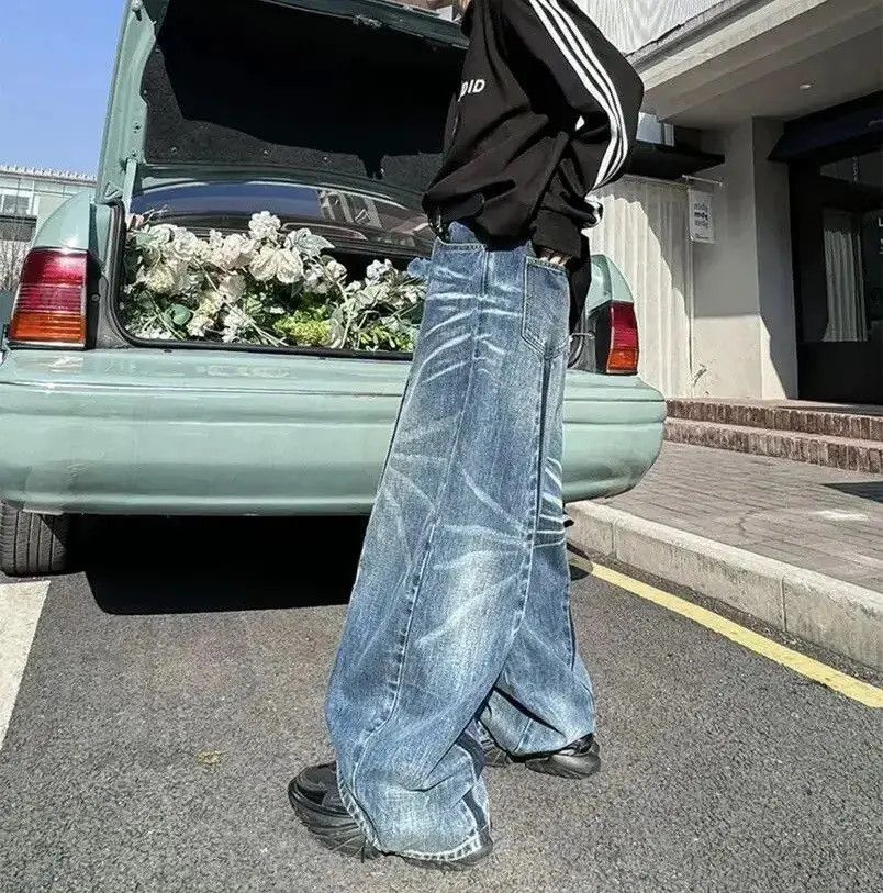 Japanese Brand Design Retro Washed Wide Leg y2k jeans pants Size US 32 / EU 48 - 6 Thumbnail