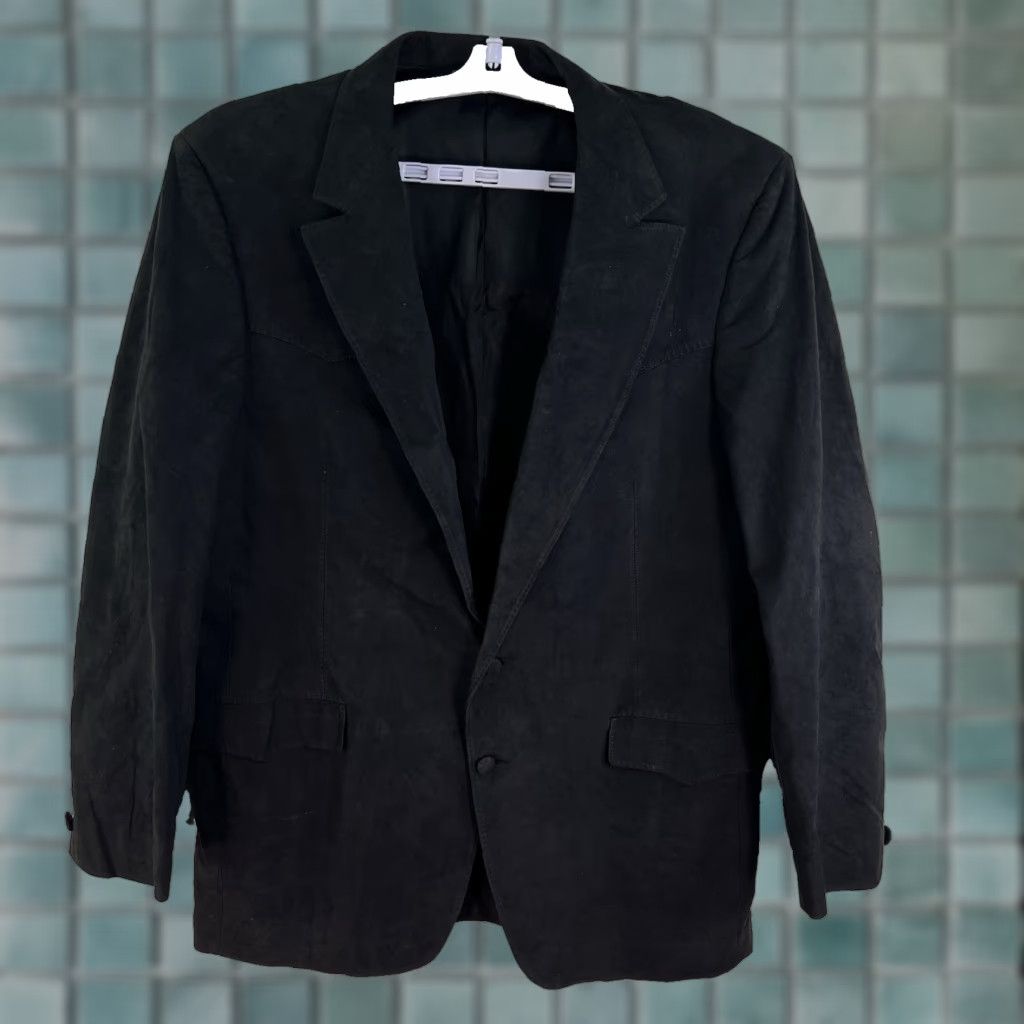 Vintage Vintage Miller Stockman Western Blazer Mens Size 44L Black Faux Leather Jacket Casual Business Size M / US 6-8 / IT 42-44 - 1 Thumbnail