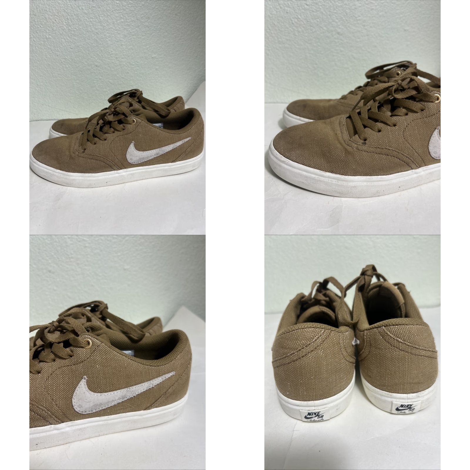 Nike RARE Nike SB Check Solar Golden Beige Canvas Premium Sneakers Sz 9 844493-211 Size US 9 / EU 42 - 9 Thumbnail